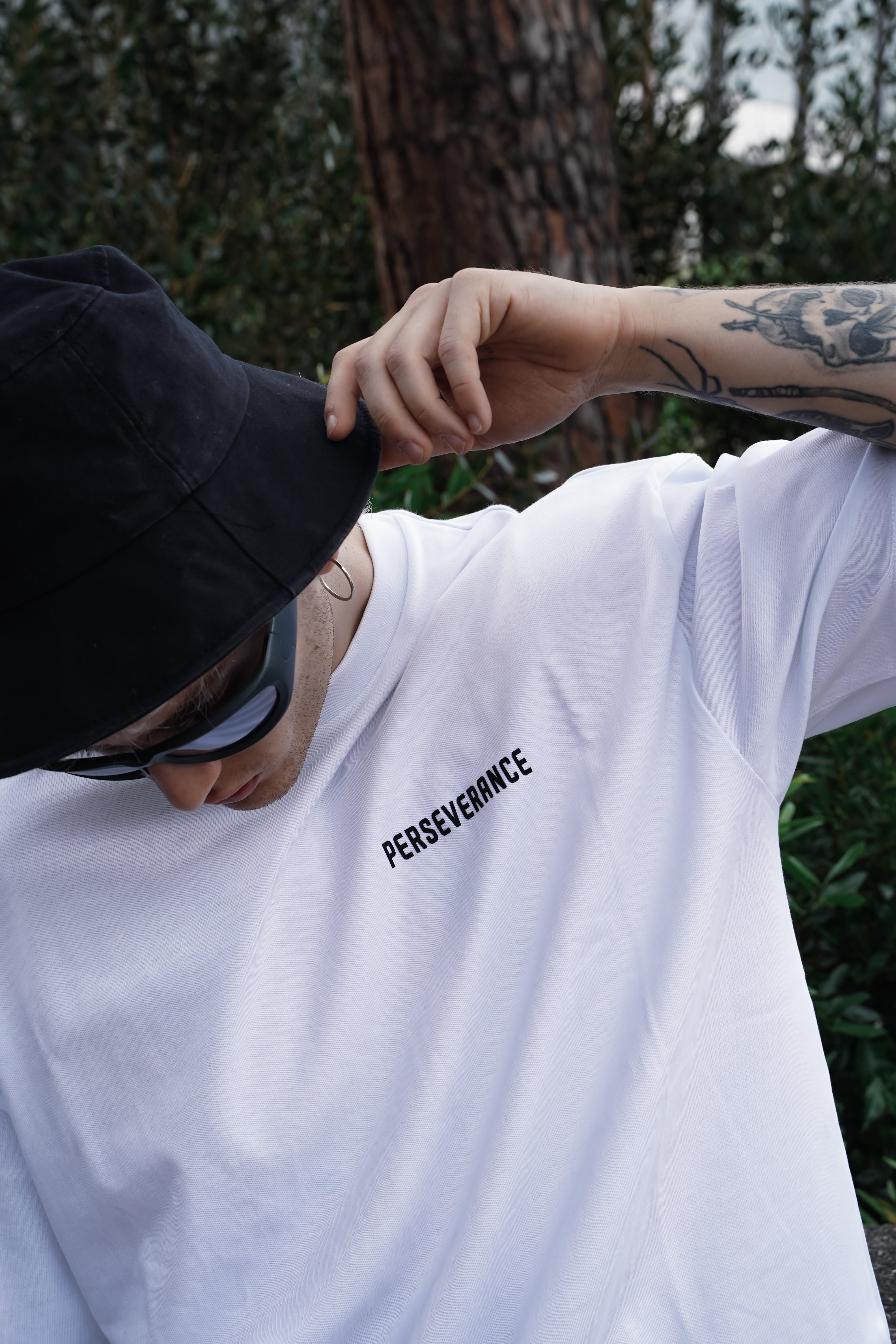 T-Shirt Small Logo Left Bianca