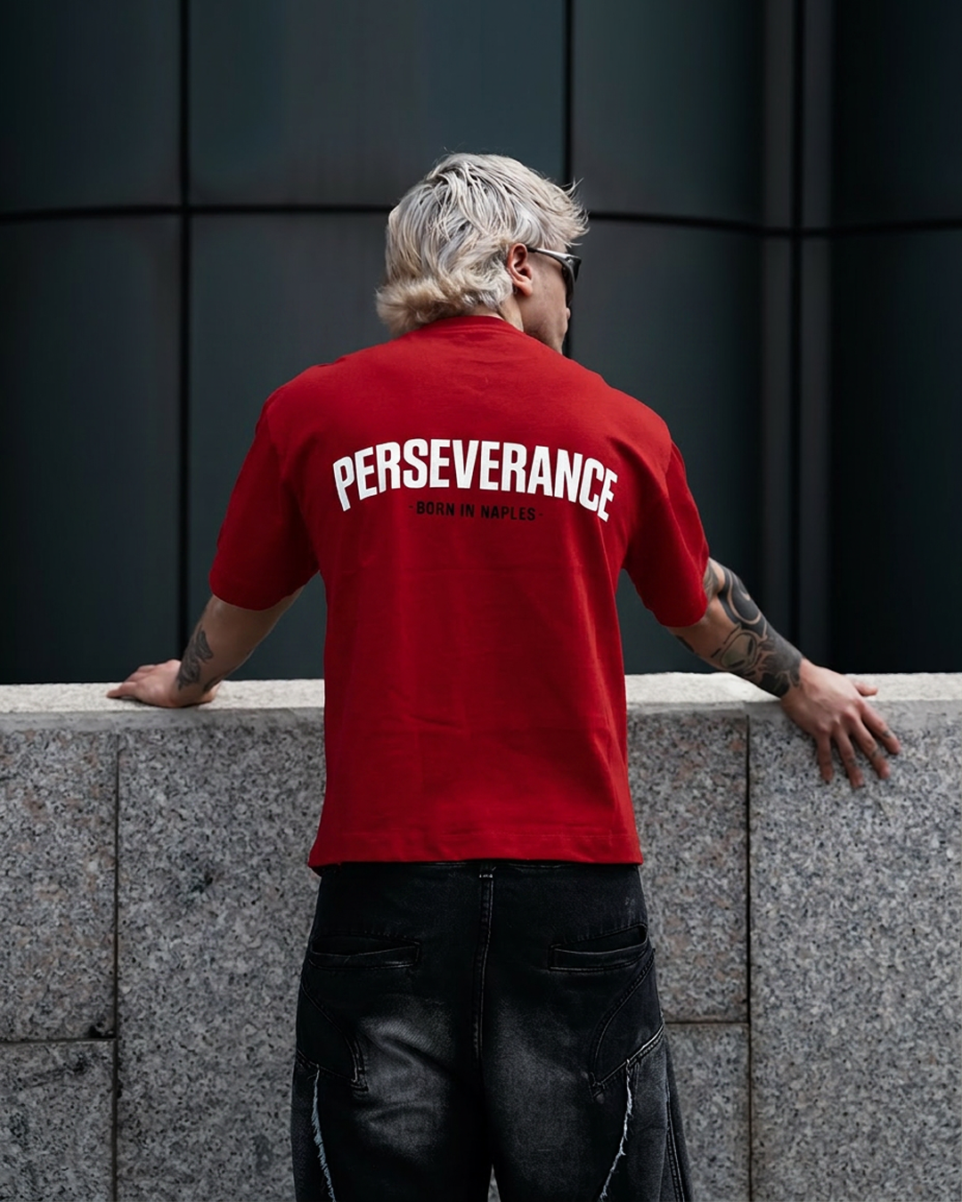 T-shirt Born In Naples RED