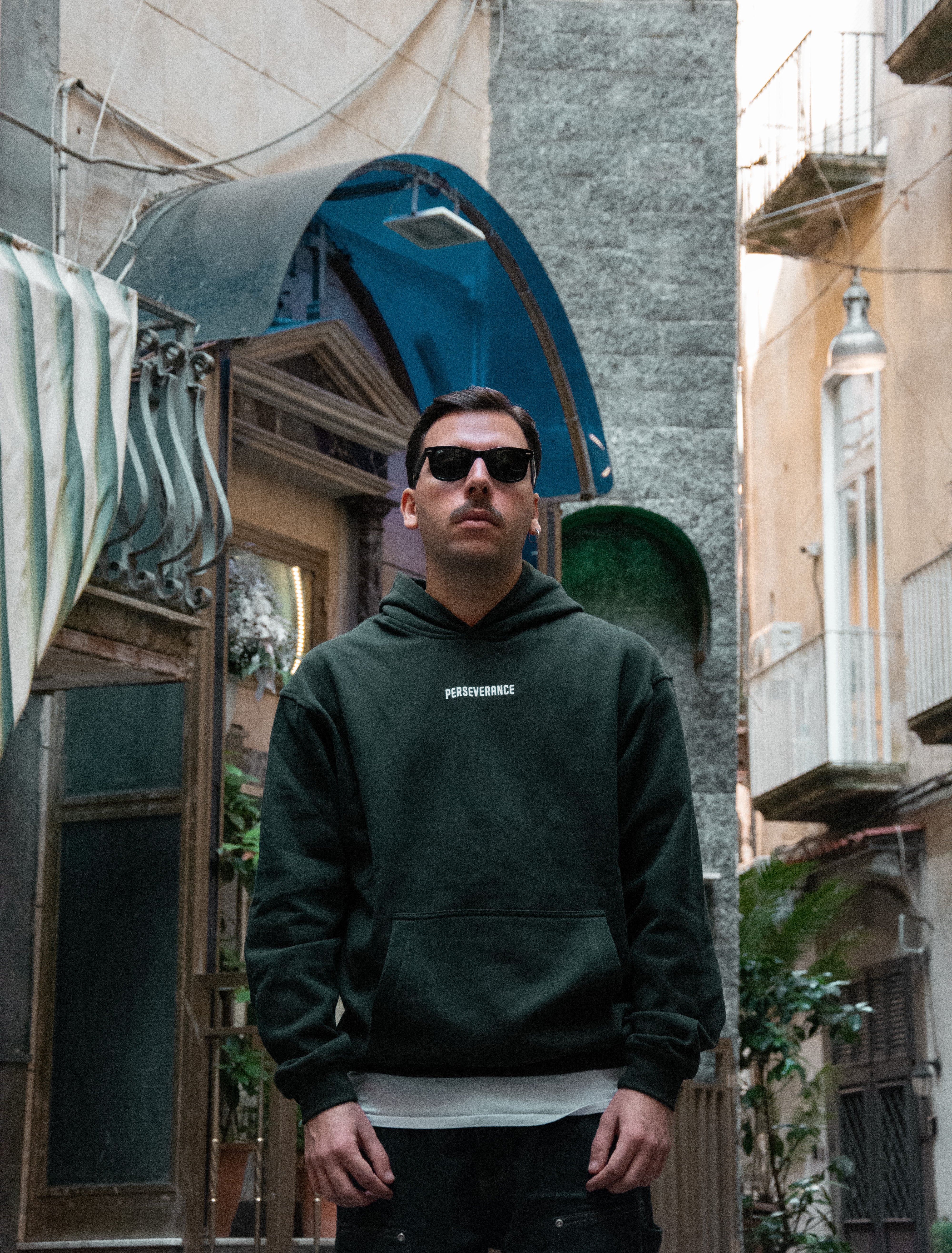 HOODIE PERSEVERANCE BORN IN NAPLES GREEN